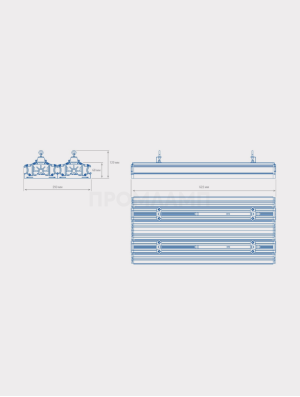 Размеры светильника TL-PROM Plus 24V LV 300 5K D